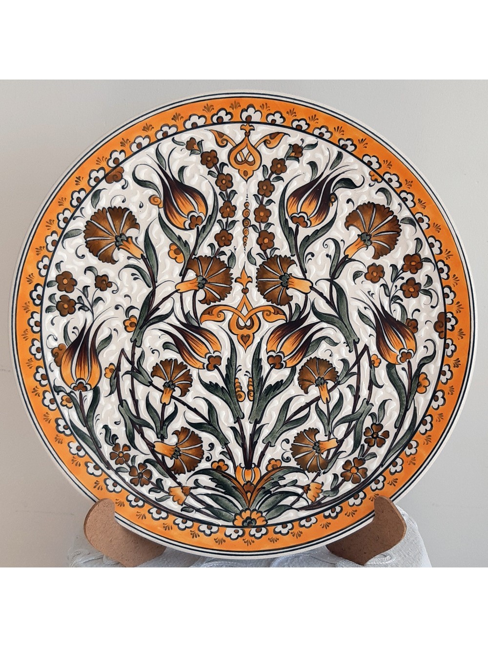 Ceramic Plate 30 cm in Diameter (12.2") Turkish Pottery