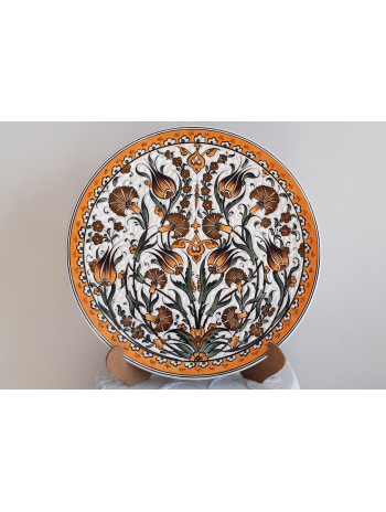 Ceramic Plate 30 cm in Diameter (12.2") Turkish Pottery