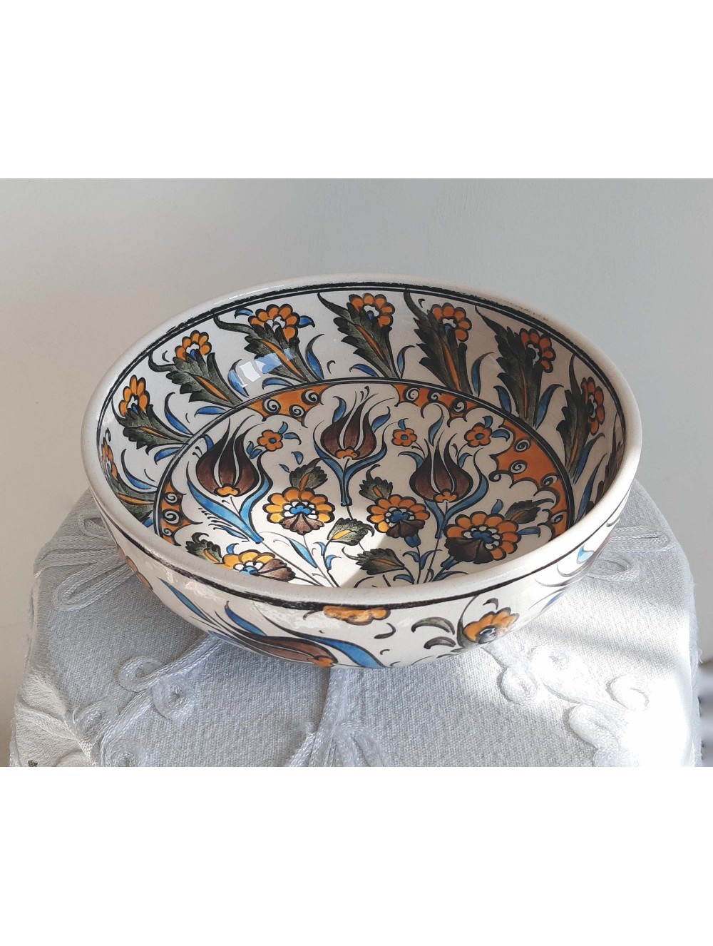 Turkish Handmade Fruit Bowl 19 cm